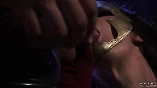 The battle with the superheroes. Busty Diana, Bruce Wayne and Clark Kent